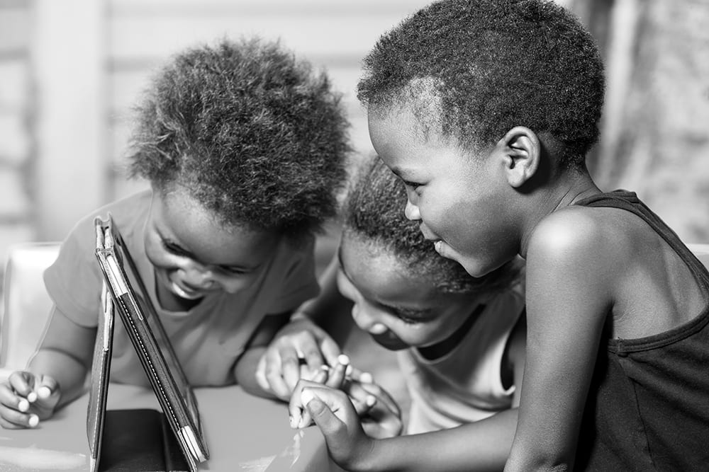 African Children Power Supply Fortified Food